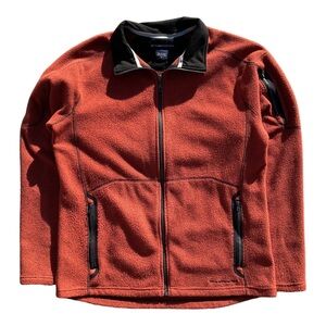 Mens Exofficio Full Zip Sweater Fleece Sweatshirt Orange Large